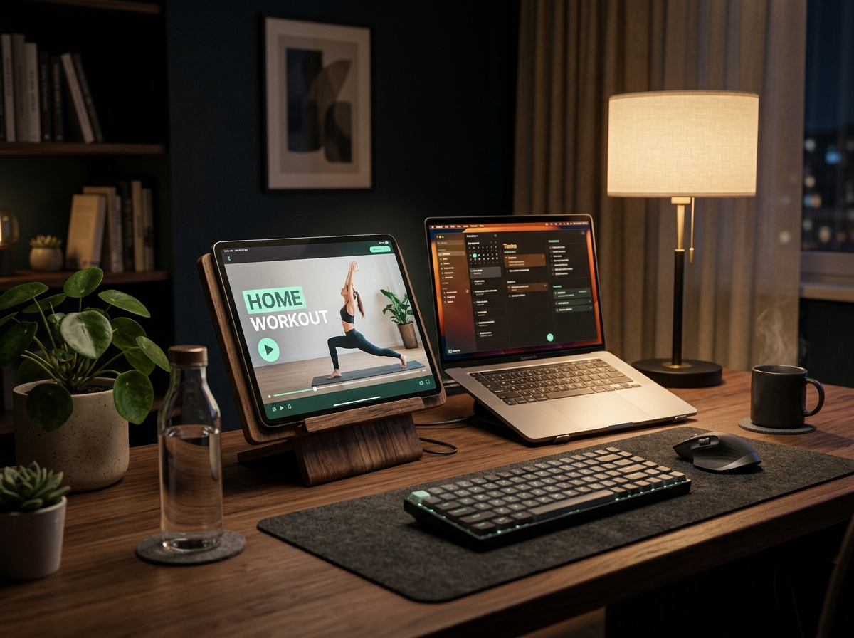 Tablet showing video tutorial